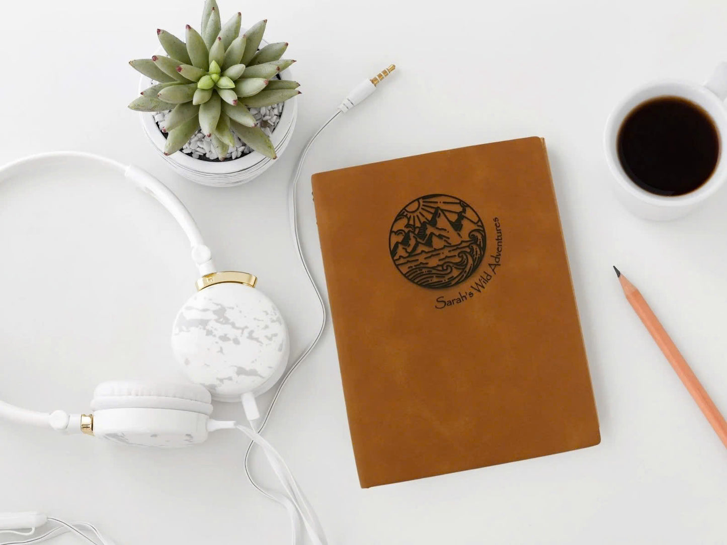 Personalised Vegan Leather Travel Journal