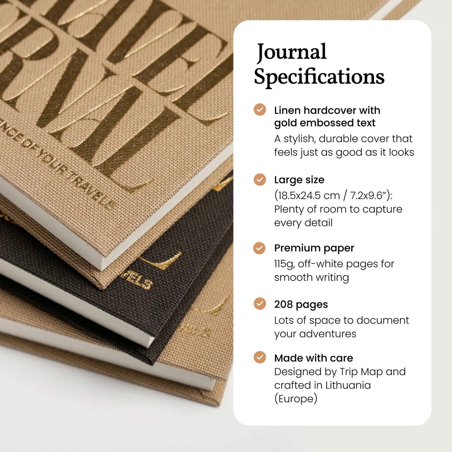 Luxury Guided Travel Journal – The Perfect Gift for Travel Lovers & Couples