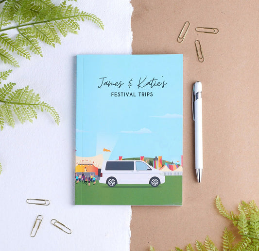 Personalised Campervan Travel Journal – Custom Adventure Scrapbook